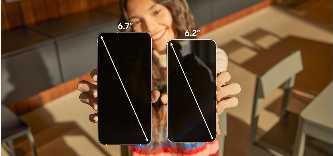 Ukuran Layar Samsung S24 dan S24 Plus