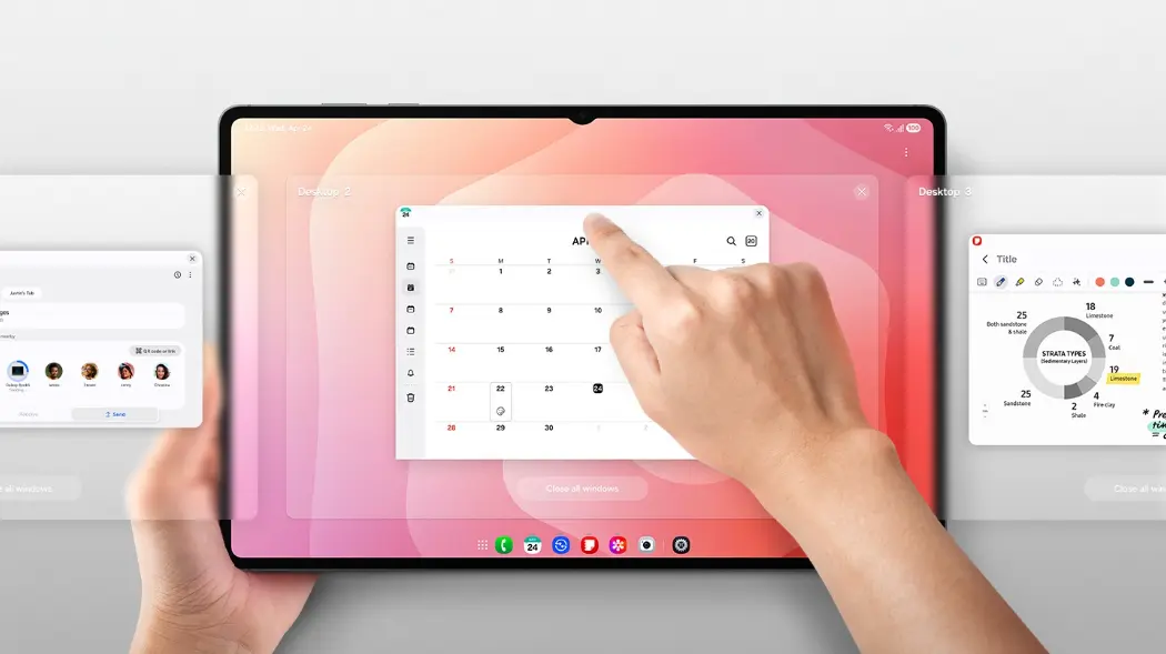 Tampilan screen utama Tab Samsung