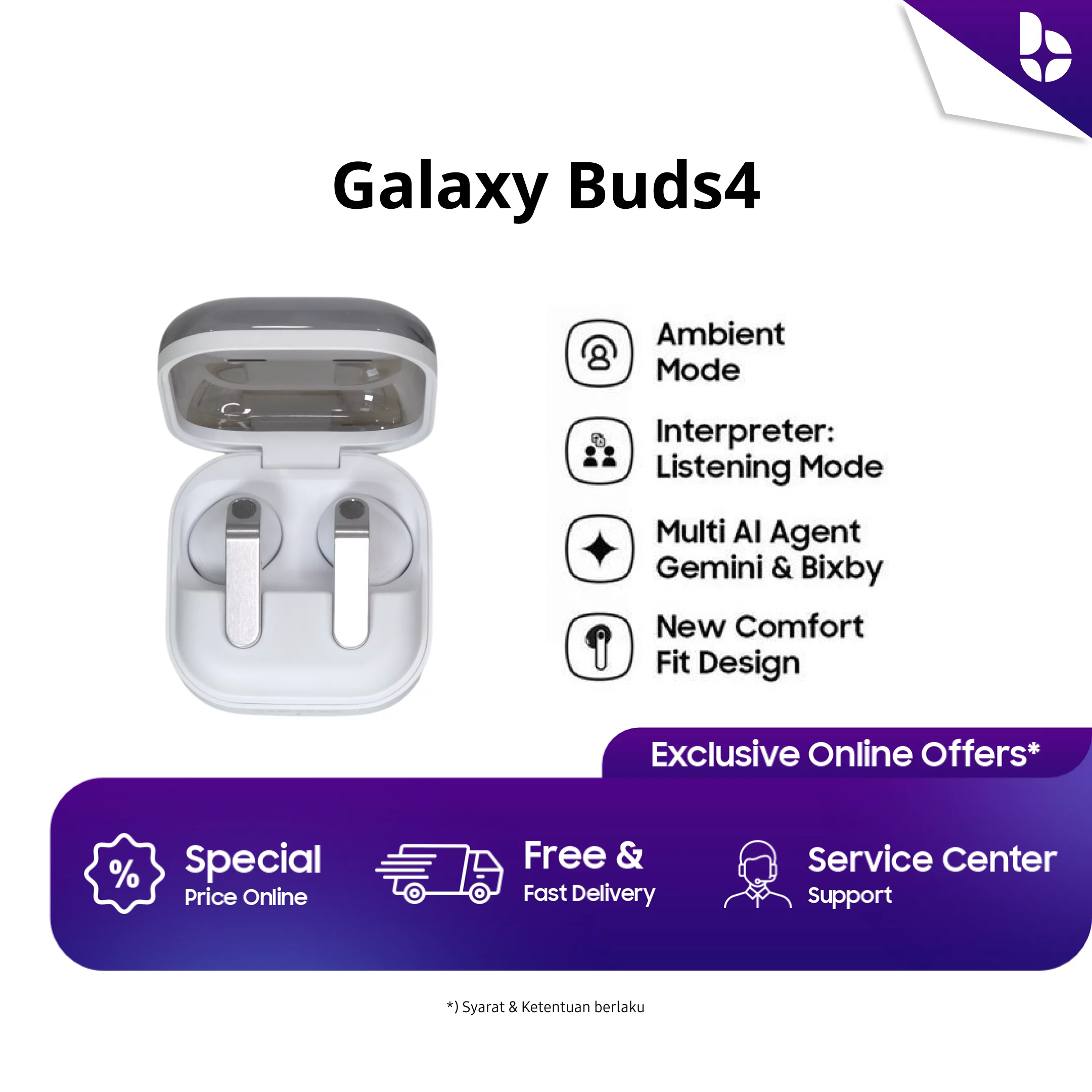 Galaxy Buds4 Samsung Galaxy Buds 4 - Image 1